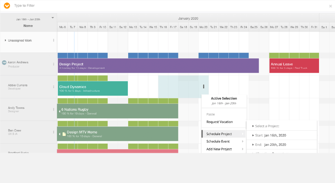 Hub Planner capacity planning tool