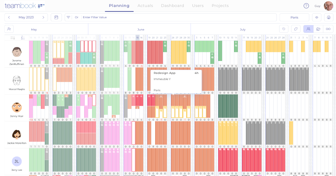 Teambook’s free resource management solution.