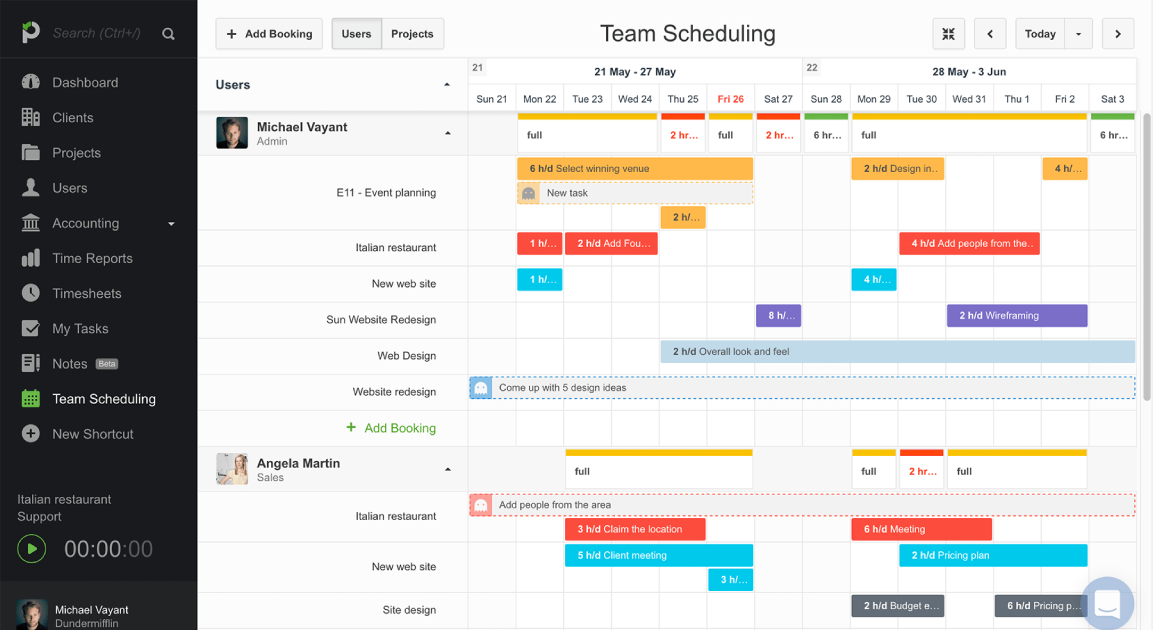 Paymo resource scheduling tool